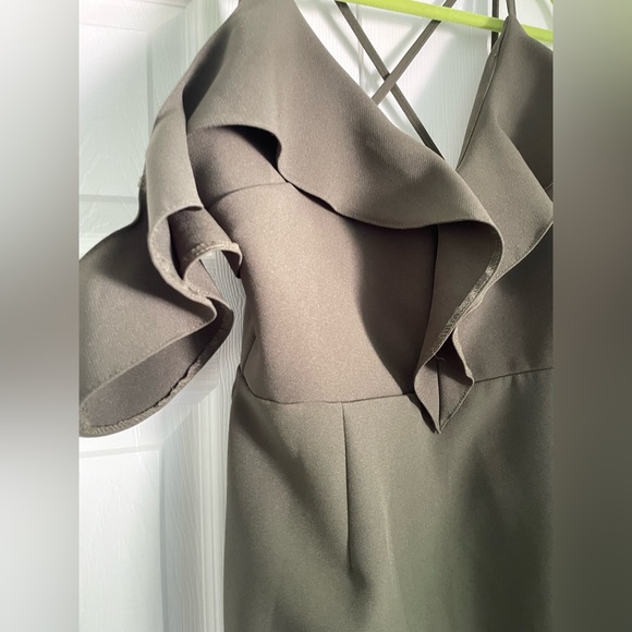 Olive Green Pencil Dress: Oh My Love - Picture 3 of 6